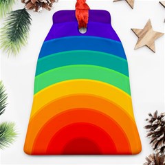 Rainbow Background Colorful Bell Ornament (two Sides)