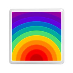 Rainbow Background Colorful Memory Card Reader (square)