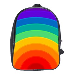 Rainbow Background Colorful School Bag (xl) by HermanTelo