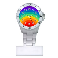 Rainbow Background Colorful Plastic Nurses Watch