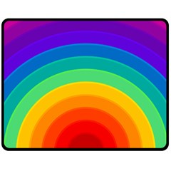 Rainbow Background Colorful Double Sided Fleece Blanket (medium) 