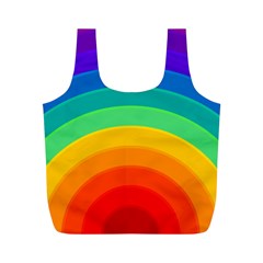 Rainbow Background Colorful Full Print Recycle Bag (m)