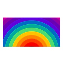 Rainbow Background Colorful Satin Shawl