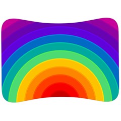 Rainbow Background Colorful Velour Seat Head Rest Cushion