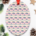 Seamless Pattern Background Cube Oval Ornament (Two Sides) Front