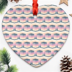 Seamless Pattern Background Cube Heart Ornament (two Sides)