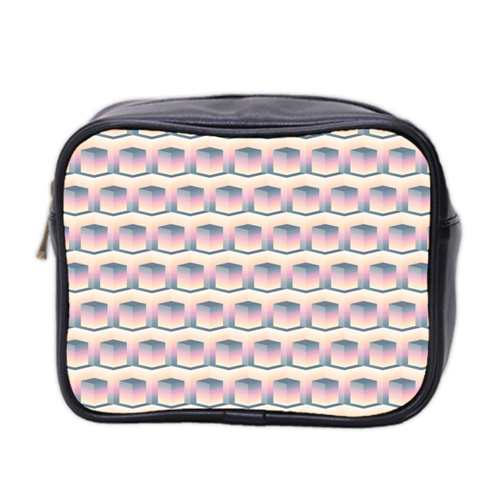 Seamless Pattern Background Cube Mini Toiletries Bag (Two Sides)