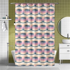 Seamless Pattern Background Cube Shower Curtain 48  X 72  (small) 