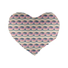 Seamless Pattern Background Cube Standard 16  Premium Heart Shape Cushions