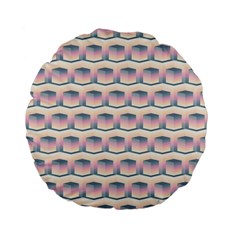 Seamless Pattern Background Cube Standard 15  Premium Flano Round Cushions