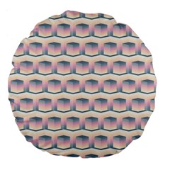 Seamless Pattern Background Cube Large 18  Premium Flano Round Cushions