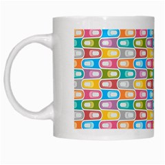 Seamless Pattern Background Abstract Rainbow White Mugs by HermanTelo