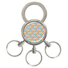 Seamless Pattern Background Abstract Rainbow 3-ring Key Chains by HermanTelo