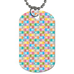 Seamless Pattern Background Abstract Rainbow Dog Tag (one Side) by HermanTelo