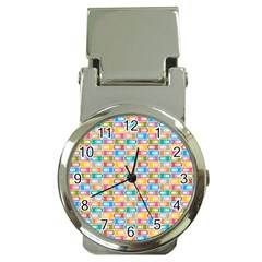 Seamless Pattern Background Abstract Rainbow Money Clip Watches