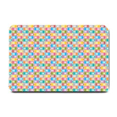 Seamless Pattern Background Abstract Rainbow Small Doormat  by HermanTelo