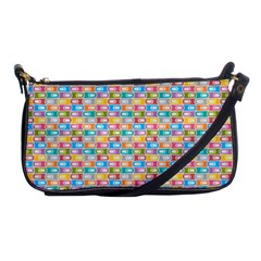 Seamless Pattern Background Abstract Rainbow Shoulder Clutch Bag by HermanTelo