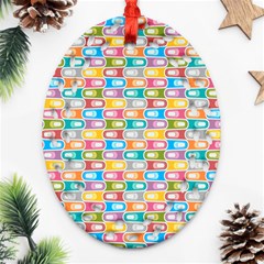 Seamless Pattern Background Abstract Rainbow Ornament (oval Filigree)