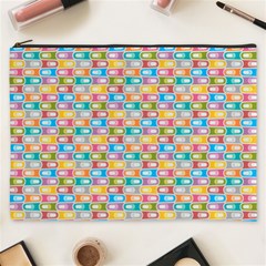 Seamless Pattern Background Abstract Rainbow Cosmetic Bag (xxxl)