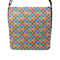 Seamless Pattern Background Abstract Rainbow Flap Closure Messenger Bag (l) by HermanTelo