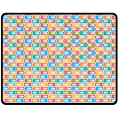 Seamless Pattern Background Abstract Rainbow Double Sided Fleece Blanket (medium)  by HermanTelo