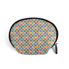 Seamless Pattern Background Abstract Rainbow Accessory Pouch (small)