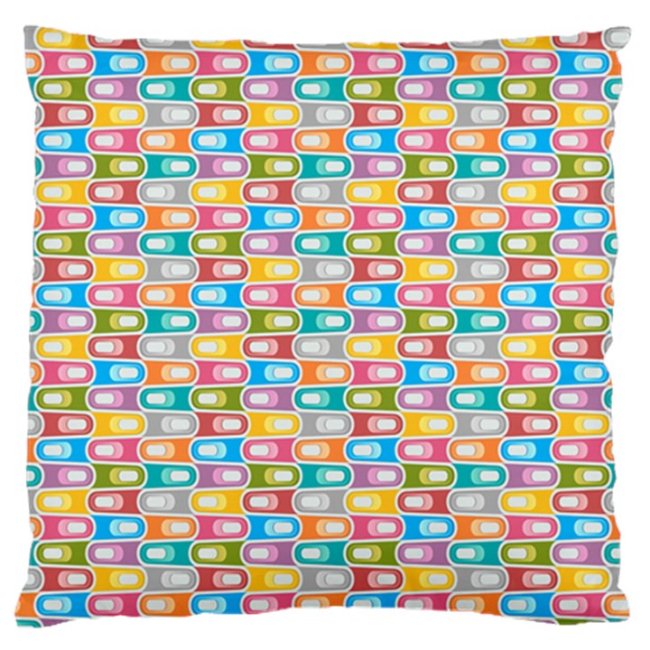 Seamless Pattern Background Abstract Rainbow Large Flano Cushion Case (One Side)