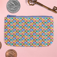 Seamless Pattern Background Abstract Rainbow Large Coin Purse