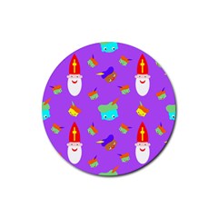 Saint Nicholas Rubber Coaster (round)  by HermanTelo