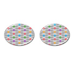 Seamless Pattern Background Abstract Circle Cufflinks (oval) by HermanTelo