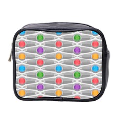 Seamless Pattern Background Abstract Circle Mini Toiletries Bag (two Sides)