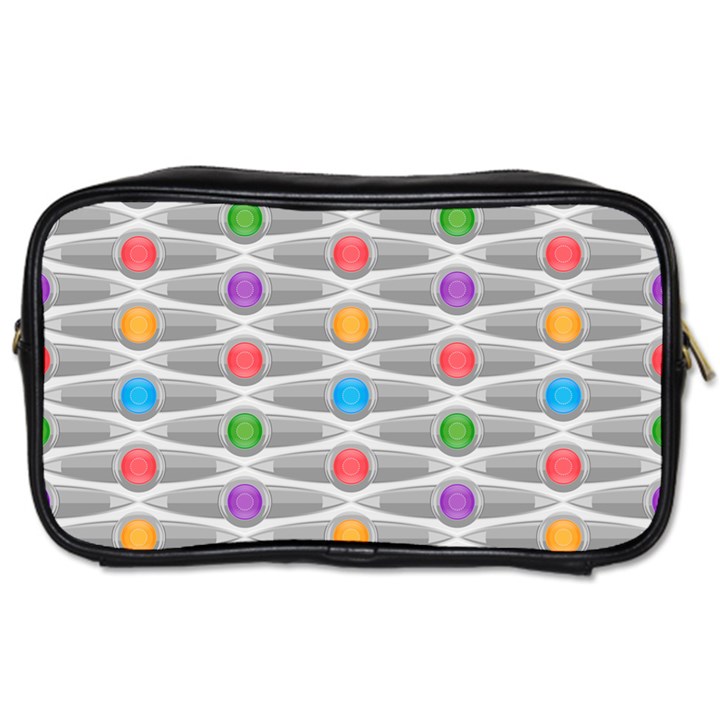 Seamless Pattern Background Abstract Circle Toiletries Bag (One Side)