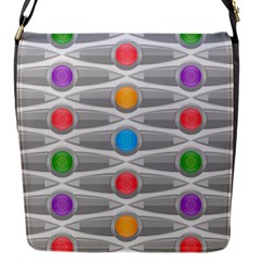 Seamless Pattern Background Abstract Circle Flap Closure Messenger Bag (s)