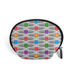 Seamless Pattern Background Abstract Circle Accessory Pouch (small)