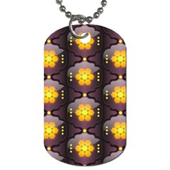 Pattern Background Yellow Bright Dog Tag (two Sides)