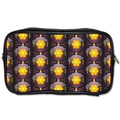 Pattern Background Yellow Bright Toiletries Bag (two Sides)