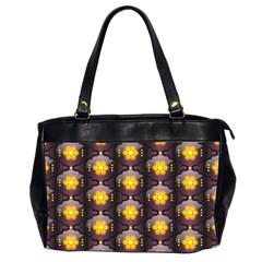 Pattern Background Yellow Bright Oversize Office Handbag (2 Sides)