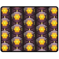 Pattern Background Yellow Bright Fleece Blanket (medium) 