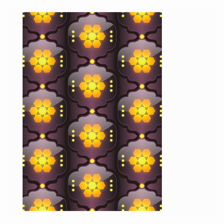 Pattern Background Yellow Bright Large Garden Flag (Two Sides)