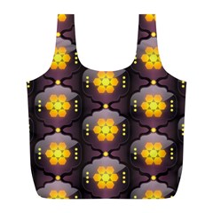 Pattern Background Yellow Bright Full Print Recycle Bag (l)