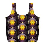 Pattern Background Yellow Bright Full Print Recycle Bag (L) Back