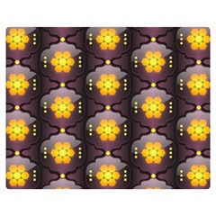 Pattern Background Yellow Bright Double Sided Flano Blanket (medium) 