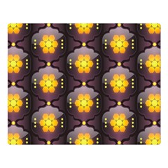 Pattern Background Yellow Bright Double Sided Flano Blanket (large) 