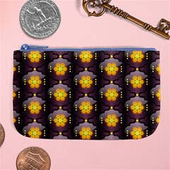 Pattern Background Yellow Bright Large Coin Purse