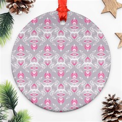 Seamless Pattern Background Round Ornament (two Sides)