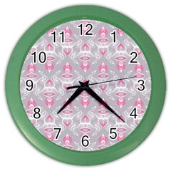 Seamless Pattern Background Color Wall Clock