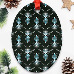 Seamless Pattern Background Black Ornament (Oval)