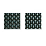 Seamless Pattern Background Black Cufflinks (Square) Front(Pair)