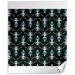 Seamless Pattern Background Black Canvas 11  X 14 