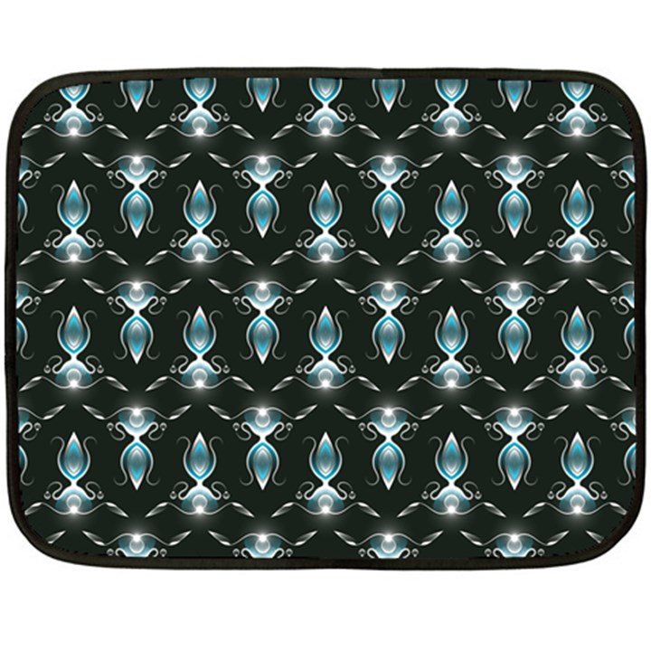 Seamless Pattern Background Black Fleece Blanket (Mini)